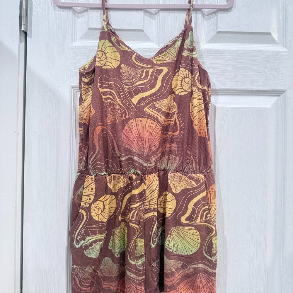 NWT Fighting Eel brown shell romper sz M, jersey NEW